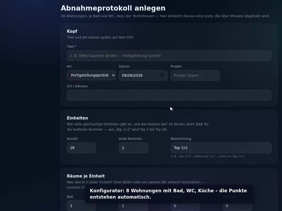 Abnahme und Mängel