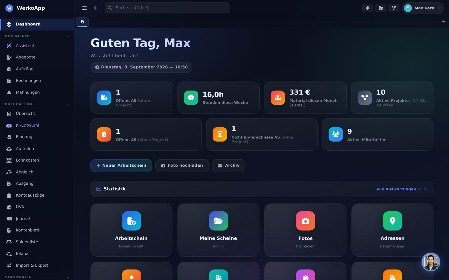 WerkoApp Dashboard